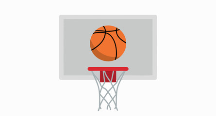 close-up view of an basketball about to go through the hoop