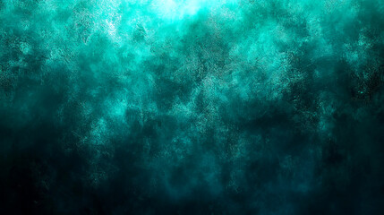Obraz premium Black dark green mint sea teal jade emerald agua cyan turquoise blue abstract background. Color gradient ombre. Rough grunge grain noise. Light glow glitter shimmer. Metal foil effect. Design.Template