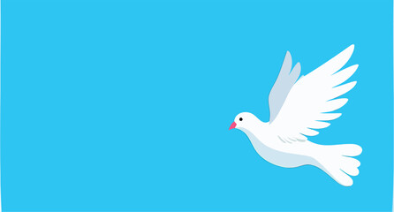 white in flight symbolizing peace and hope.