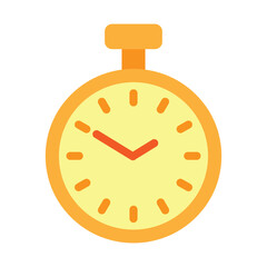 Pocket Watch Vector Flat Icon Design