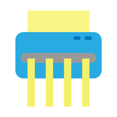 Paper Shredder Vector Flat Icon Design
