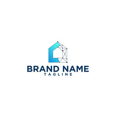 dualmeaning- home and technology logo concept