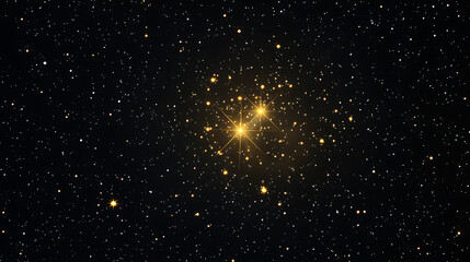 Fototapeta premium A dazzling cluster of stars shining brightly in the vast expanse of space