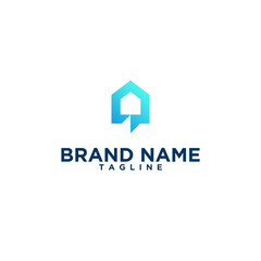 dualmeaning- home and technology logo concept