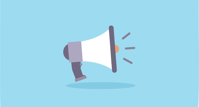 white megaphone announcing a message