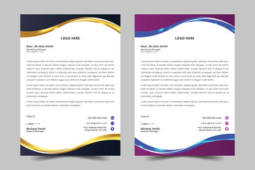 Professional & modern letterhead template design,Vector graphic design,Minimalist concept business style letterhead template design.