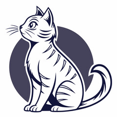Obraz premium vector illustration of a cat