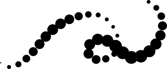 Line dotted halftone curved icon