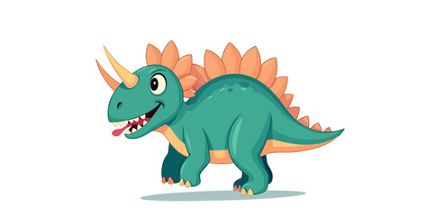 playful cartoon dinosaur