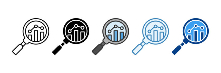 Data Analytics Icon Set Multiple Style Collection