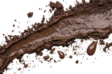Wet Mud Texture on transparent background