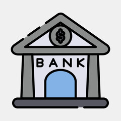 Icon bank. Building elements. Icons in filled line style. Good for prints, web, posters, logo, site plan, map, infographics, etc.