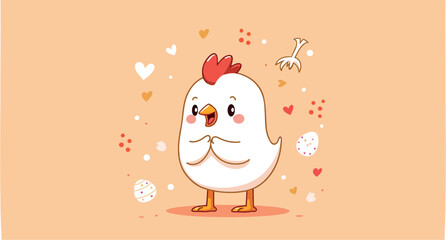 adorable cartoon chick for easter