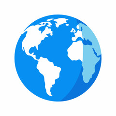 world map with globe