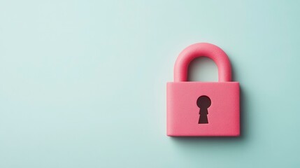 Fototapeta premium Abstract Representation of Blockchain Technology with a Secured Lock on a Soft Background