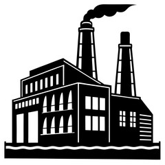 Obraz premium vector illustration of industrial factory