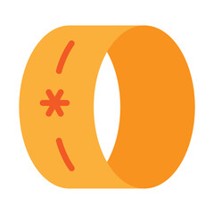 Men Ring Vector Flat Icon Design