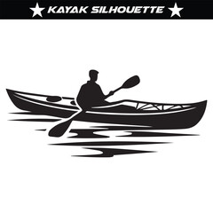 silhouette of Kayak vector isolated on a white background

