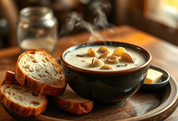 A warm and inviting bowl of Clam Chowder Soup