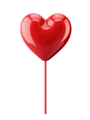 Heart-Shaped Lollipop on transparent background