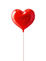 Heart-Shaped Lollipop on transparent background
