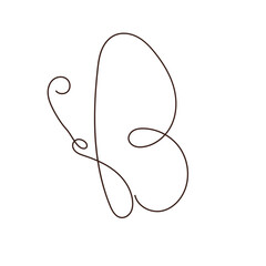 Butterfly Continous Line Drawing