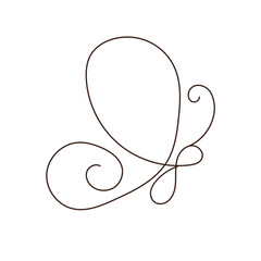 Butterfly Continous Line Drawing