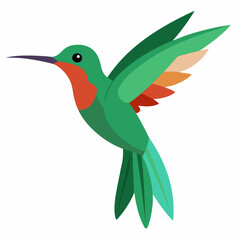 Obraz premium hummingbird and flower