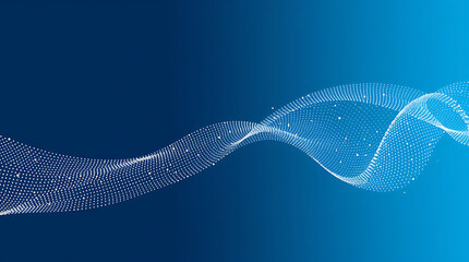 3d rendering. Abstract blue background of points. Cyber particles. Big data stream. Abstract technology stream background. Digital dynamic wave of dots. Network connection structure. Futuristic