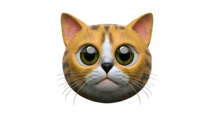 A lovable cat face illustration, perfect for pet-related, cute, or playful visuals.