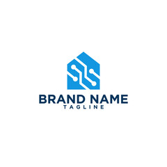 Obraz premium dualmeaning- home and technology logo concept