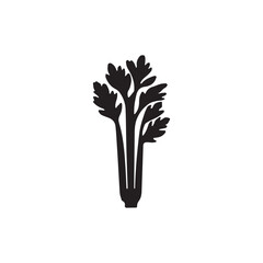 Celery spice icon silhouette