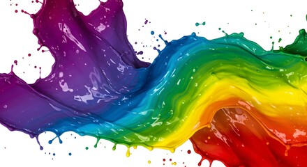 Vibrant Rainbow Paint Splash: A Symphony of Colors