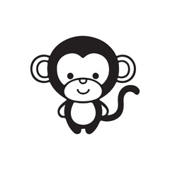 silhouette of a monkey