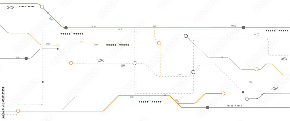 Aufkleber Vector digital technology circuit diagram concept. Vector abstract technology on white background.