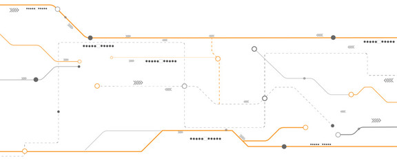 Vector digital technology circuit diagram concept. Vector abstract technology on white background.