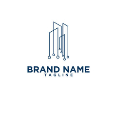 dualmeaning- home and technology logo concept