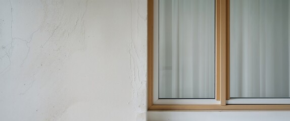 Wall adjacent to window mockup front view