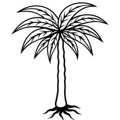 Obraz premium palm tree silhouette