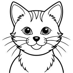 Fototapeta premium vector illustration of a cat