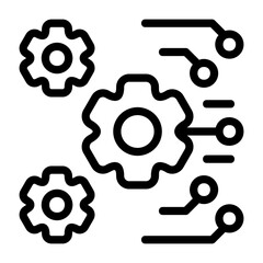 Automation Outline Style Icon
