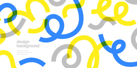 Background with wavy colored shapes. Vector squiggles lines for flyer, poster, cover or banner. 
