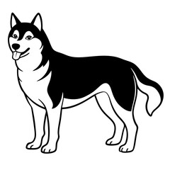 vector illustration of a dog