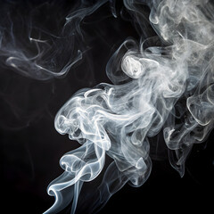Smoke spread on black background