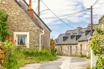 French village with old stone houses and a street © Lars Johansson