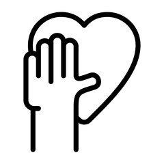 Pledge Support Outline Style Icon