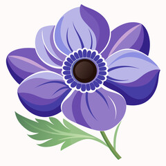 blue flower isolated on white background