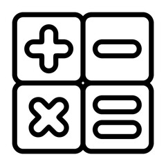 Obraz premium Math Symbols Outline Style Icon