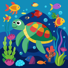 Obraz premium marine animals in the sea