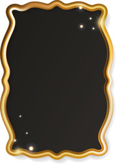 Luxury Gold Golden Frame Plate Border Ramadan Label Greeting Square Invitation Celebration Background